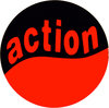 Aktionsetiketten 30er Kreise l-rot "Action"