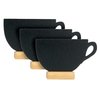 Tischkreidetafel 3er-Set, 14x9cm Mini “Kaffeetasse”, Silhouette mit Holzfuss